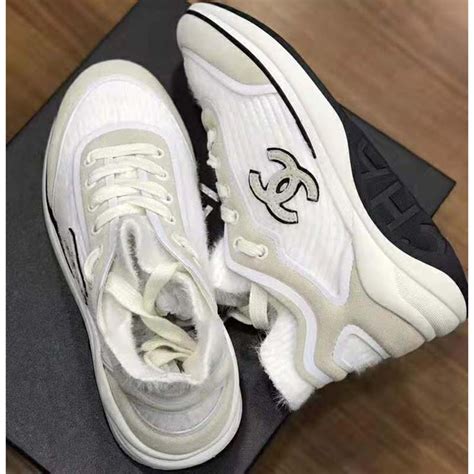 Chanel velvet calfskin sneakers